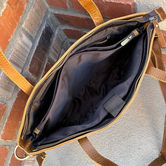🆕Montana Hudson EVA Zip Firm Genuine Leather Handmade Laptop Tote - Picture 10 of 11